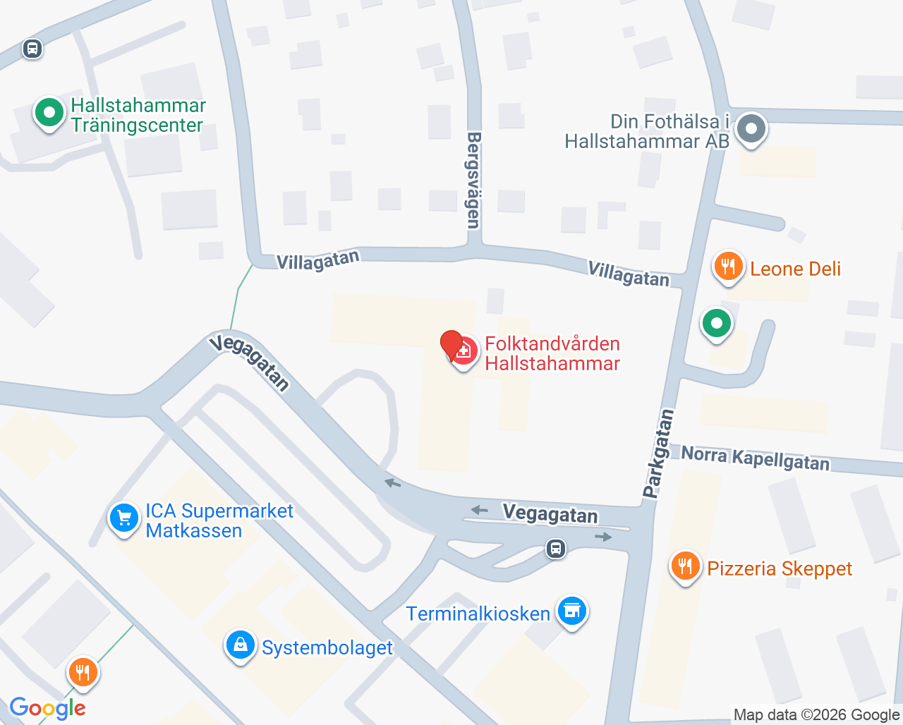 Karta till Folktandvården Hallstahammar