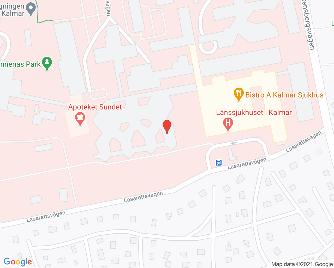 Karta till Hörselvården Kalmar