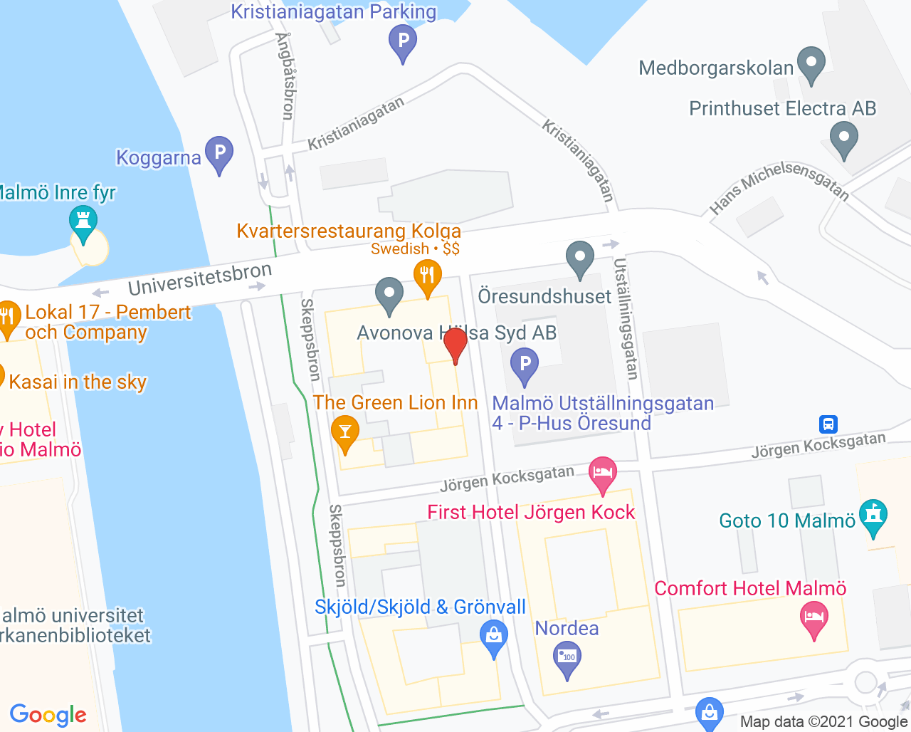 Karta till Tobias Andersson, Malmö