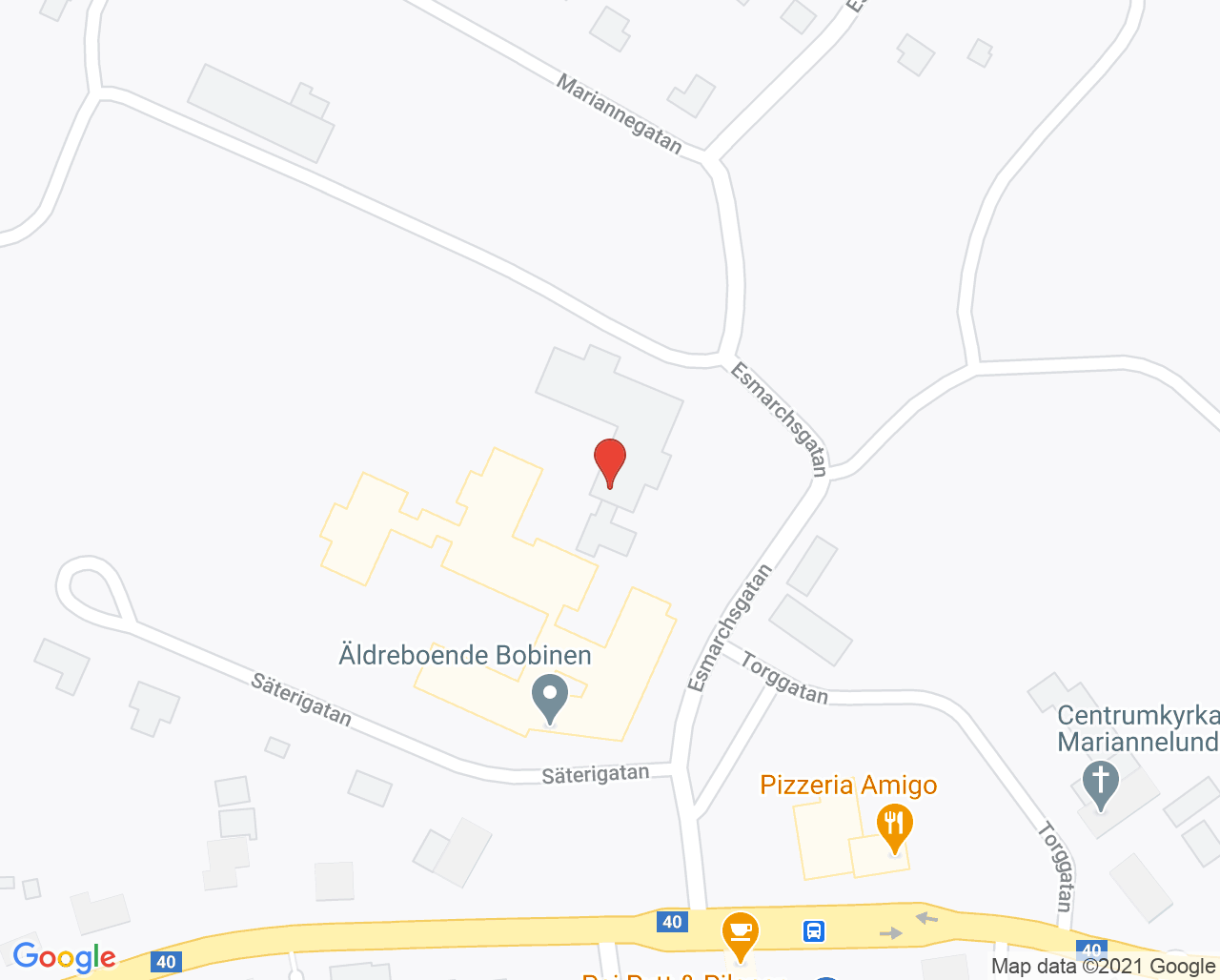 Karta till Bra Liv Mariannelund vårdcentralsfilial