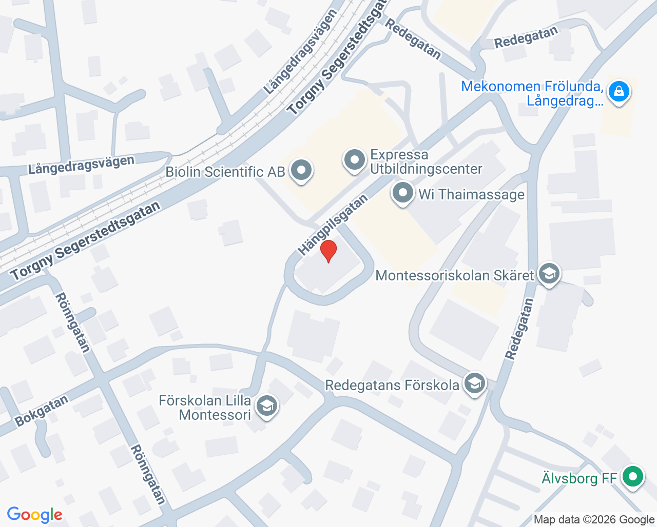 Karta till VillaVäl Sjukgymnastik, Västra Frölunda