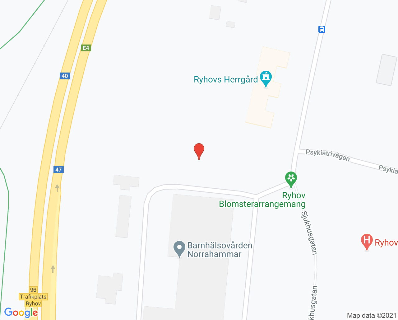 Karta till Hjälpmedelscentralen Jönköping