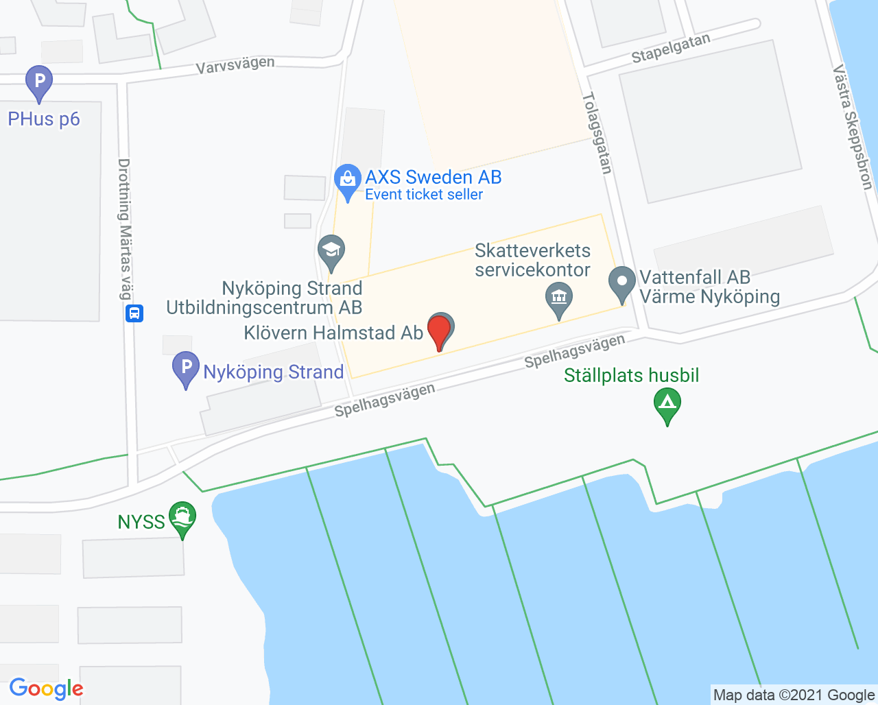 Karta till Hjälpmedelsfilialen Nyköping, Nyköping
