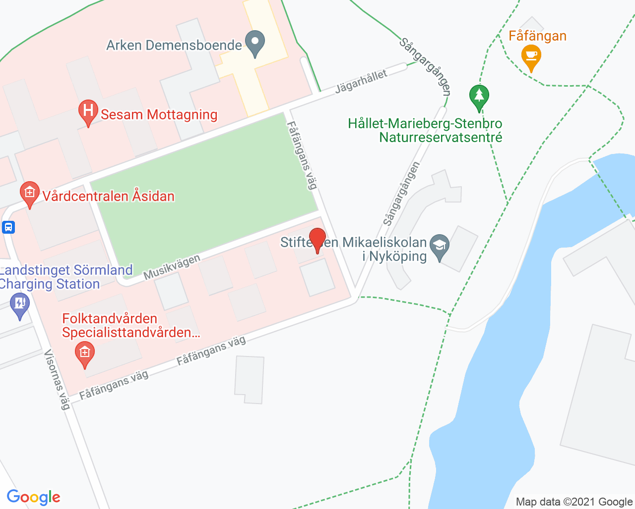 Karta till Ungdomsmottagningen Nyköping, Nyköping