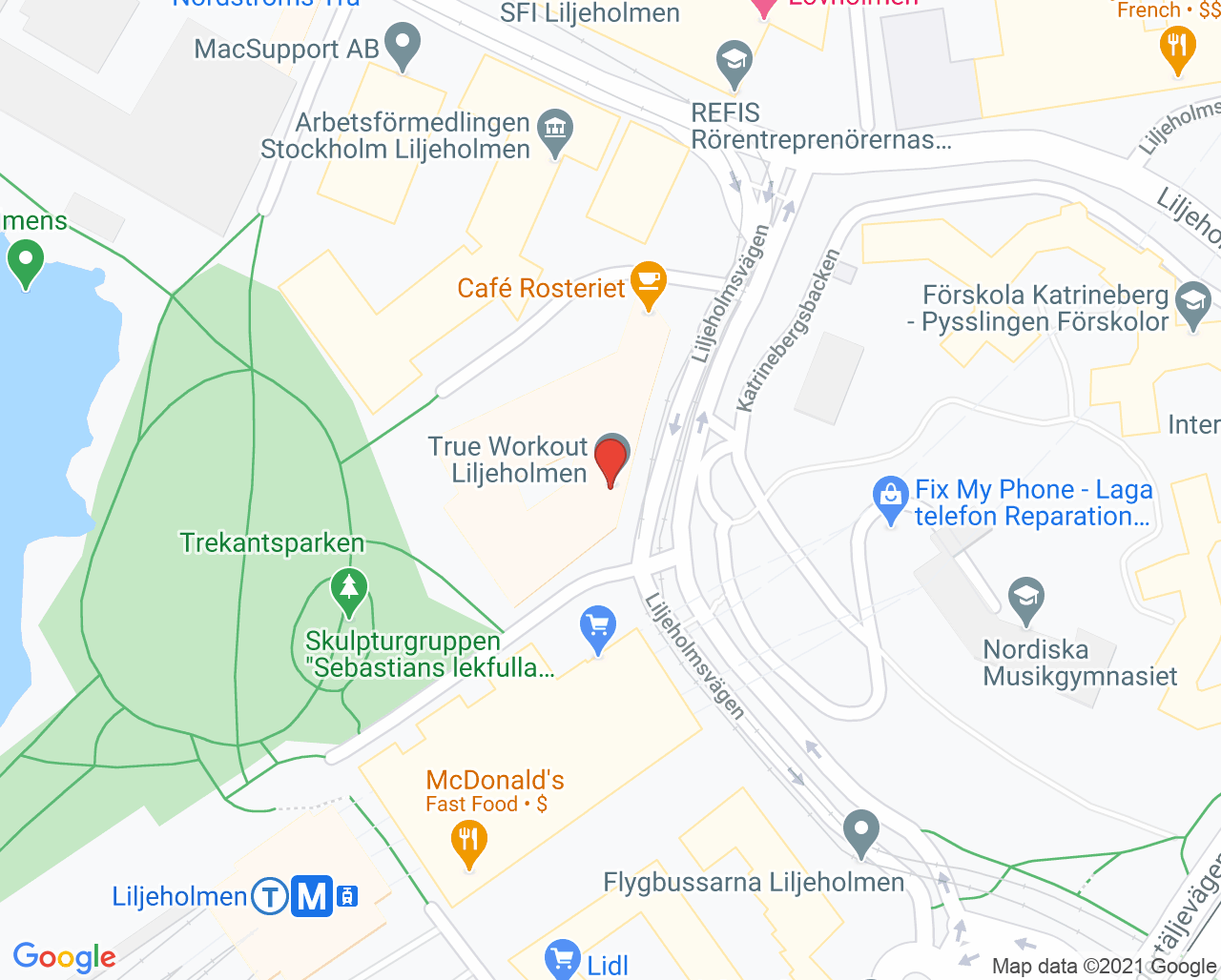 Karta till Limbra Liljeholmen