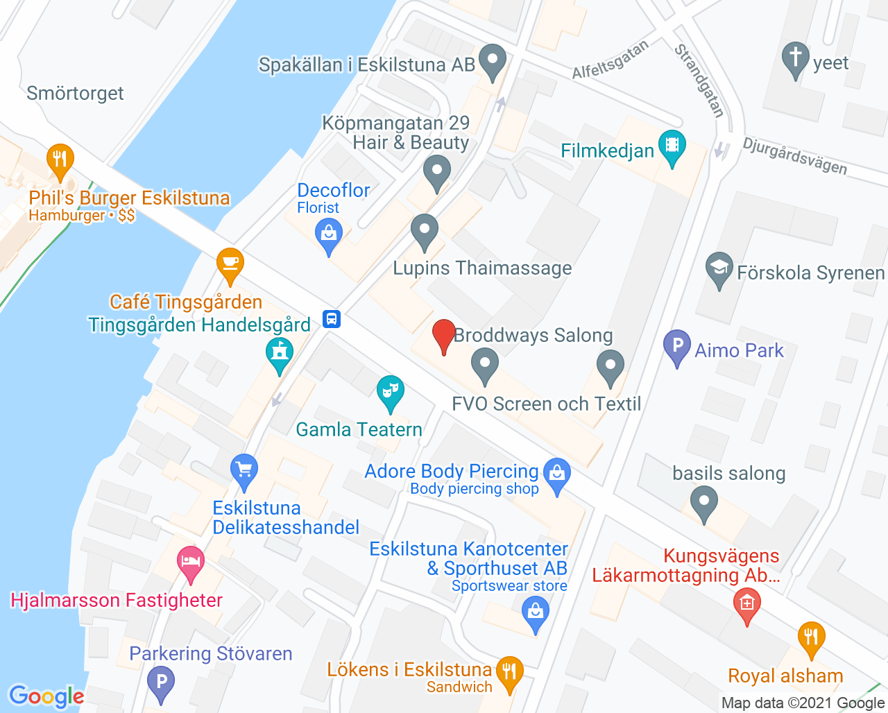 Karta till Doktor Zaya, Eskilstuna