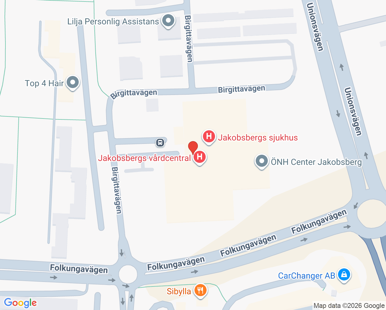Karta till ASIH Stockholm Norr Järfälla Upplands Bro