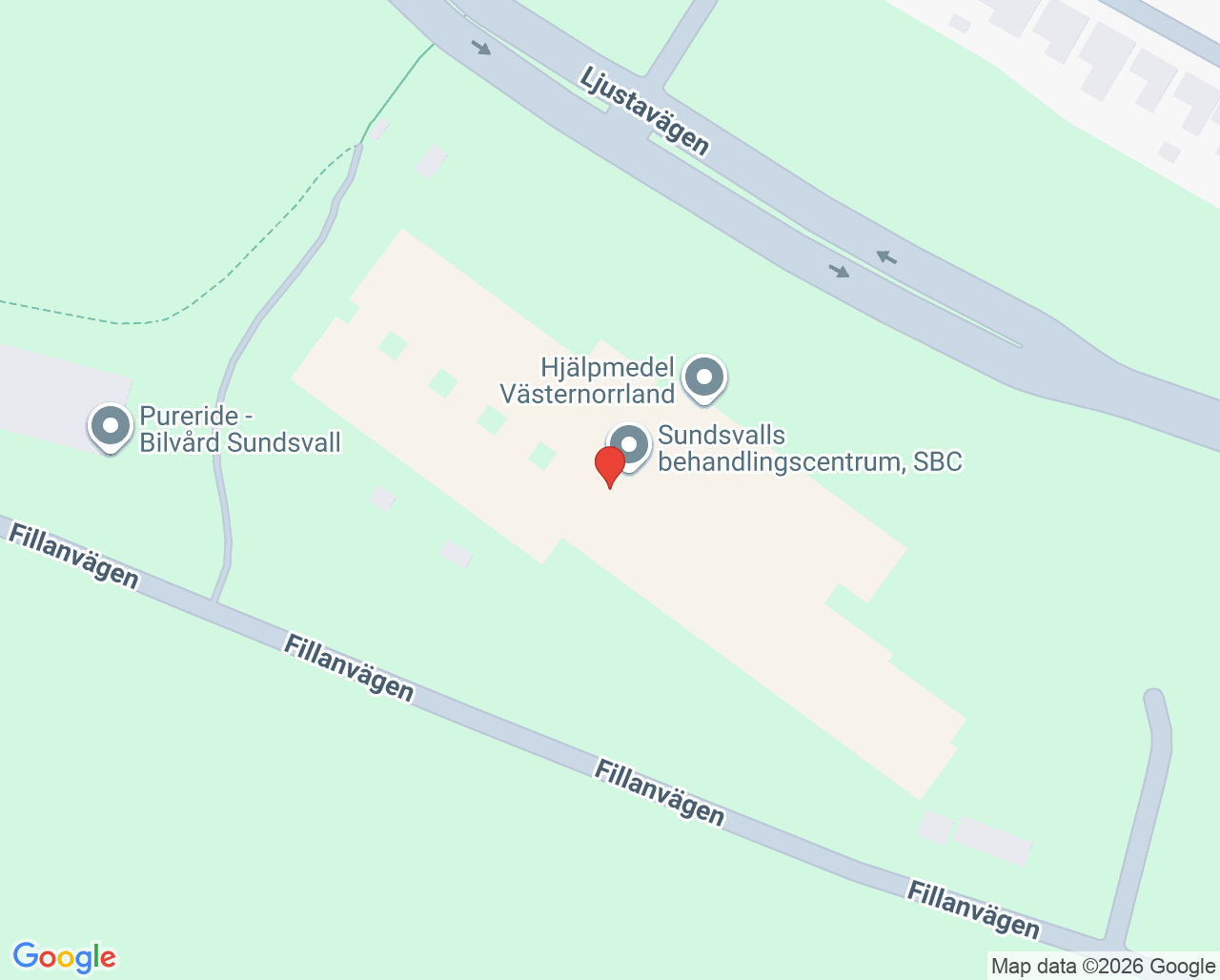 Karta till Hjälpmedel Västernorrland