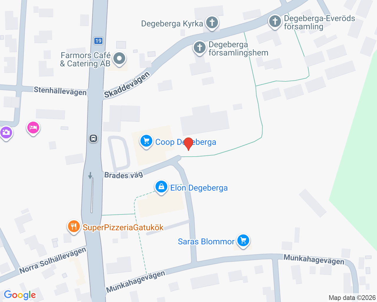 Karta till Barnavårdscentralen Tollarp filial Degeberga