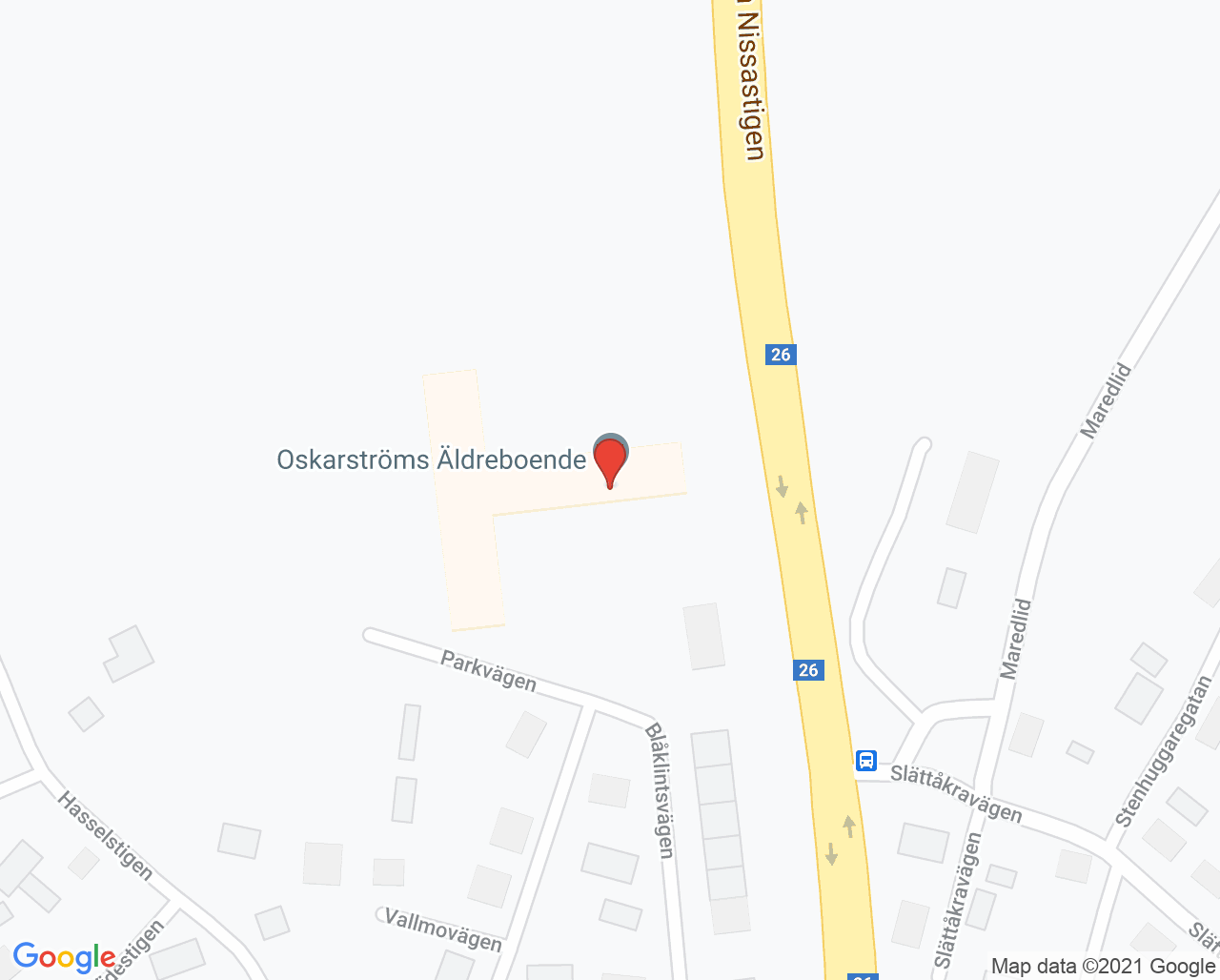 Karta till Provtagningen Oskarström
