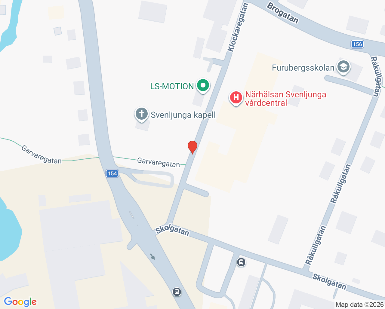 Karta till Närhälsan Svenljunga vårdcentral, Svenljunga