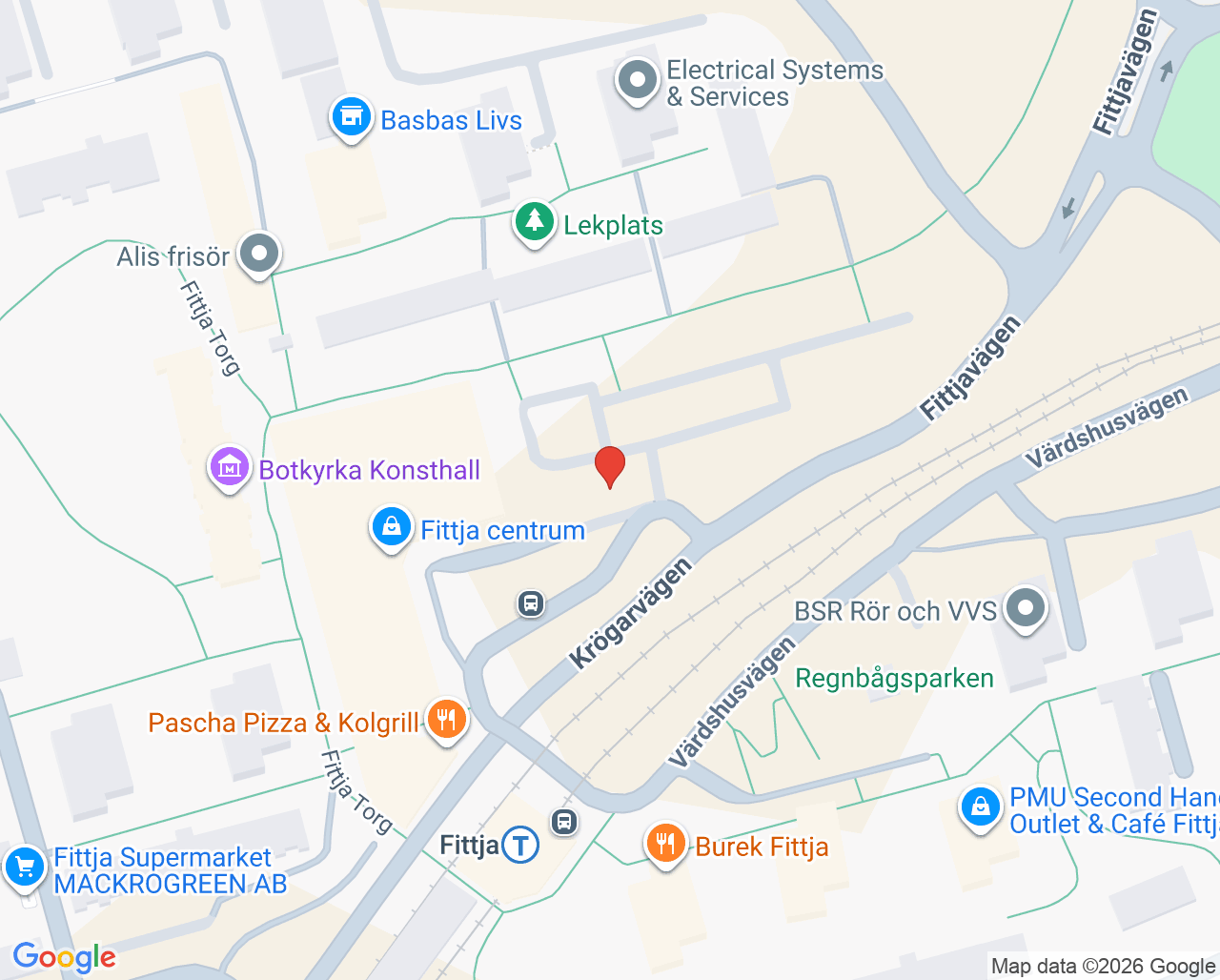 Karta till Fittja vårdcentral