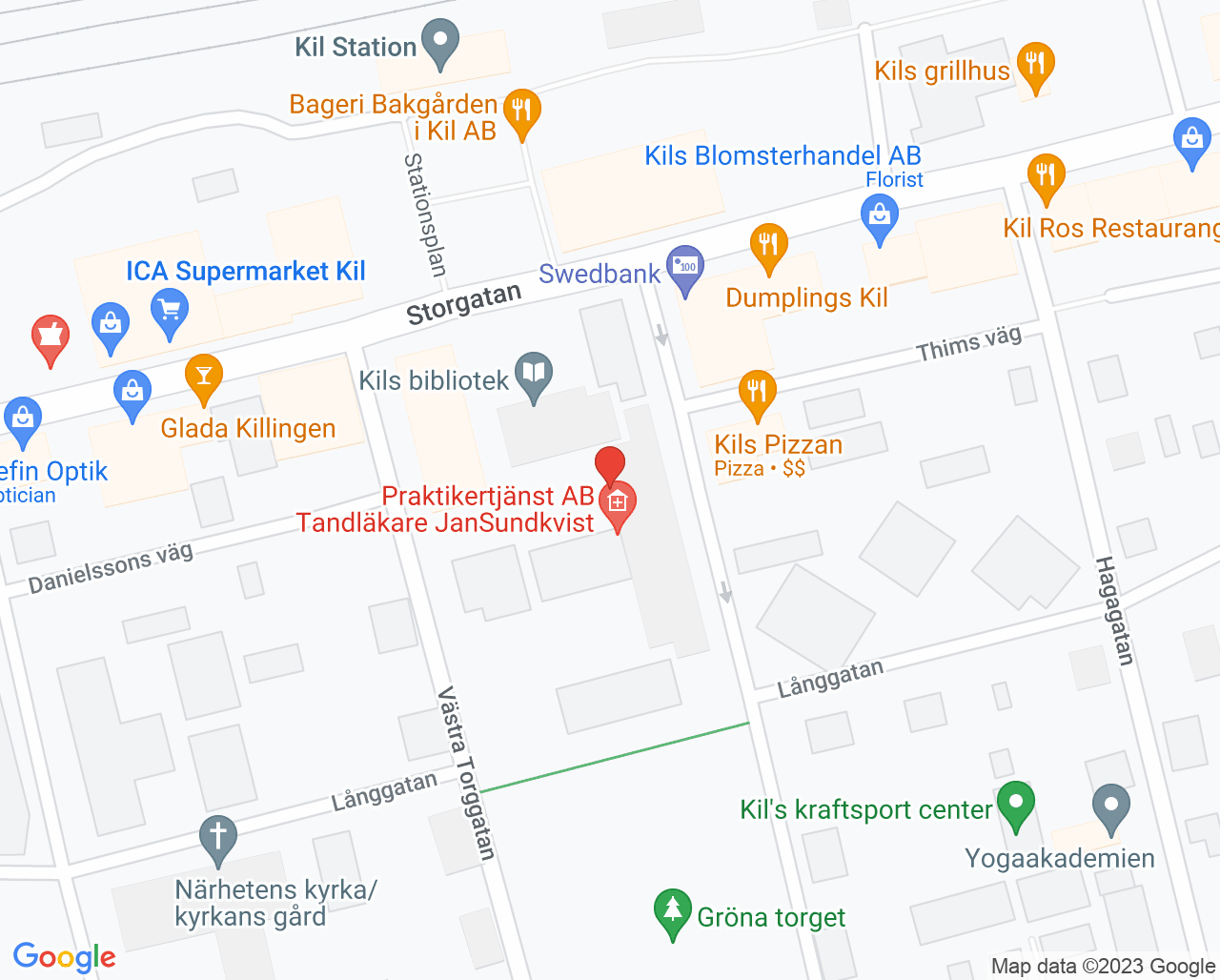Karta till Folktandvården Kil