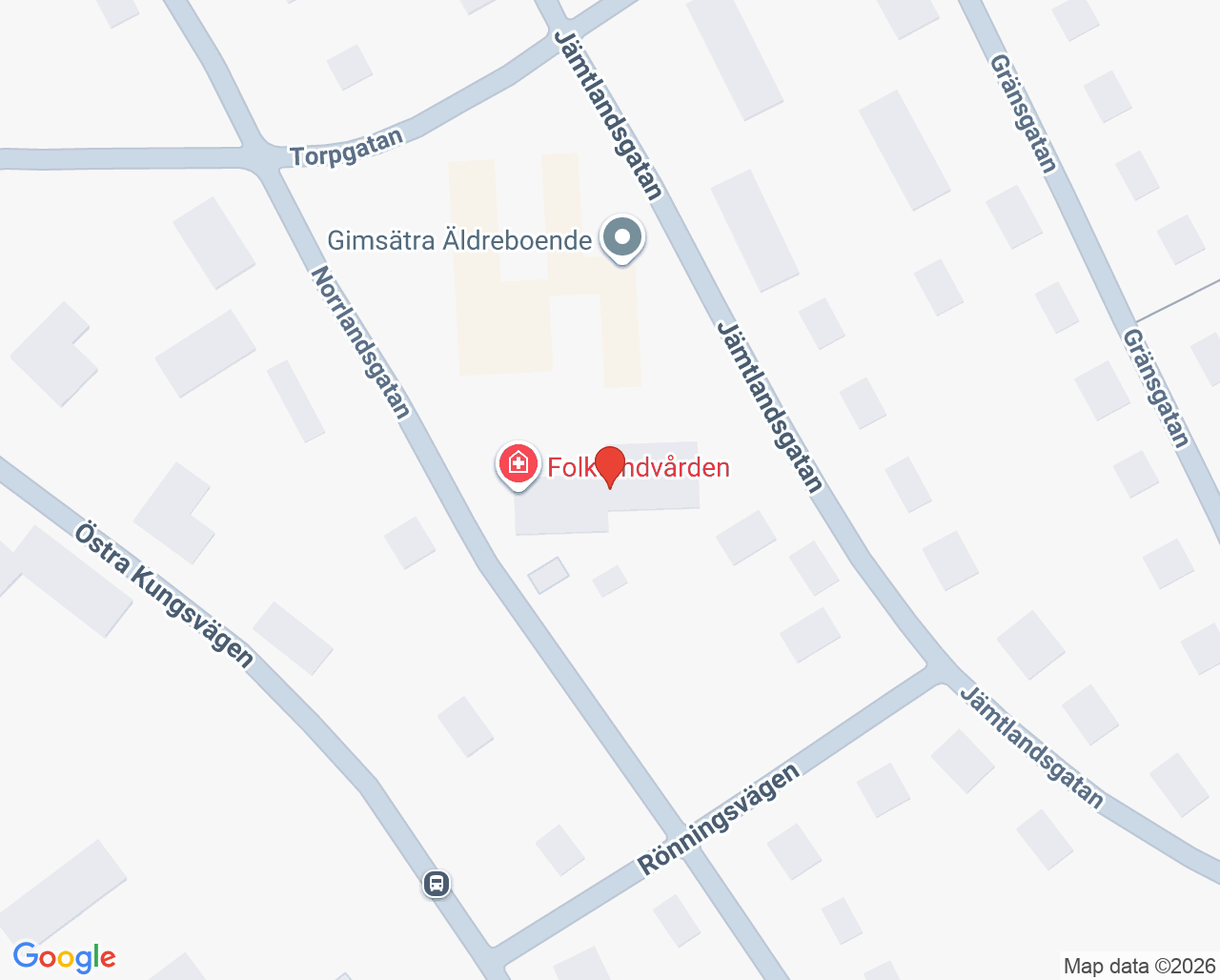Karta till Folktandvården Bräcke