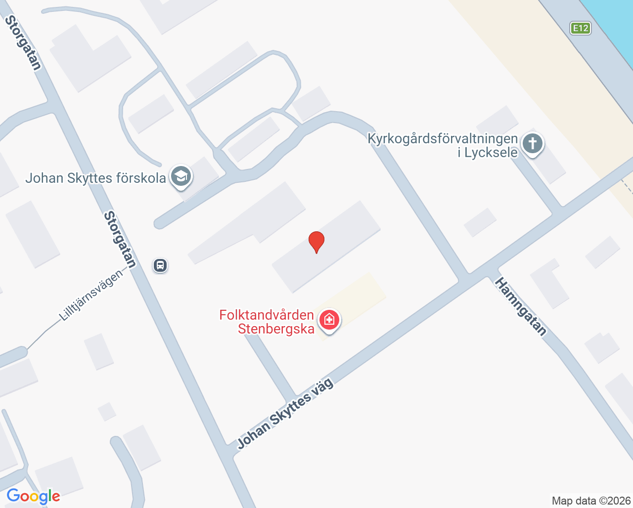 Karta till Stenbergska hälsocentral