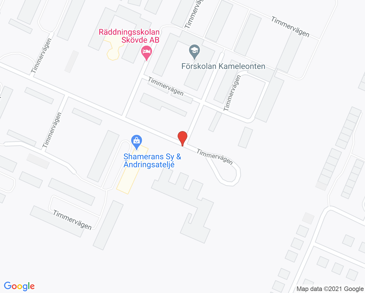 Karta till Närhälsan Södra Ryd barnavårdscentral, Skövde