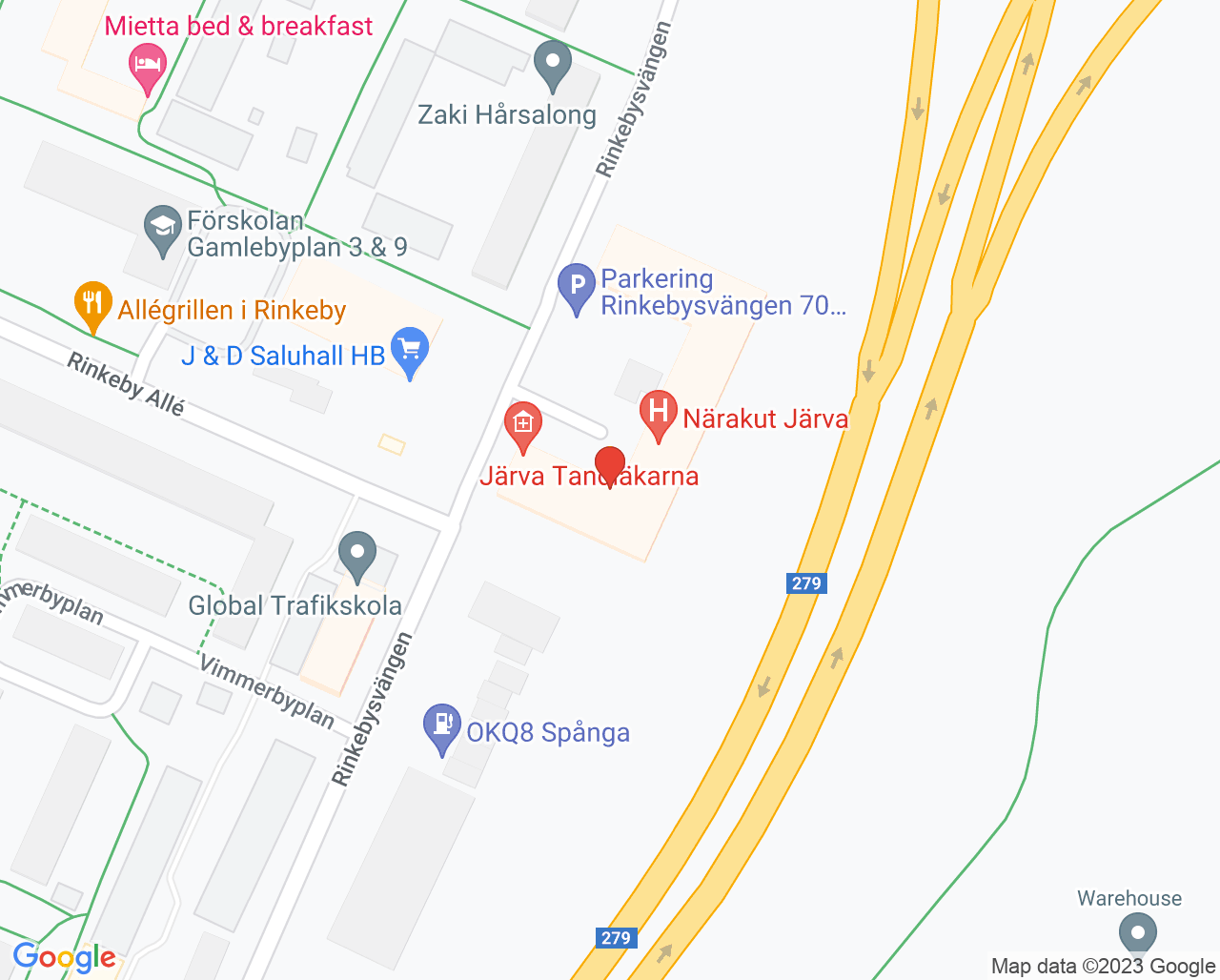 Karta till Habiliteringscenter Järva vuxna, Habilitering och Hälsa