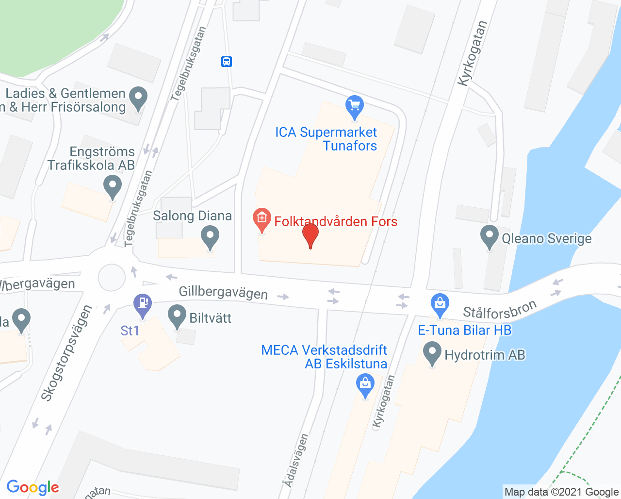 Karta till Psykosmottagningen Eskilstuna, Eskilstuna