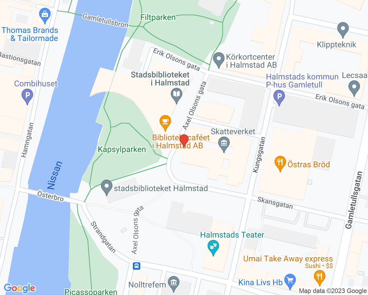 Karta till Tudorkliniken, Halmstad