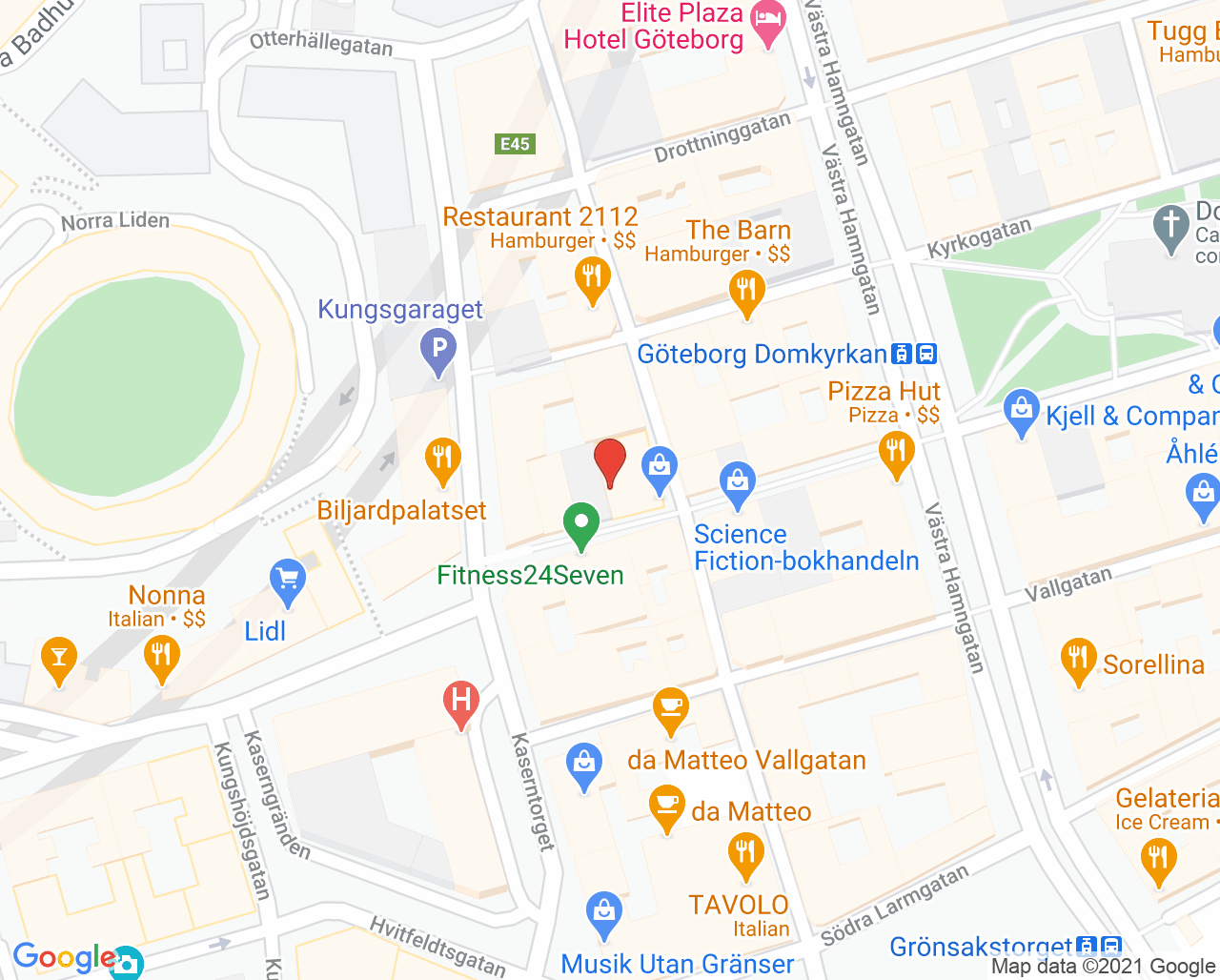 Karta till Gynekologgruppen, Göteborg