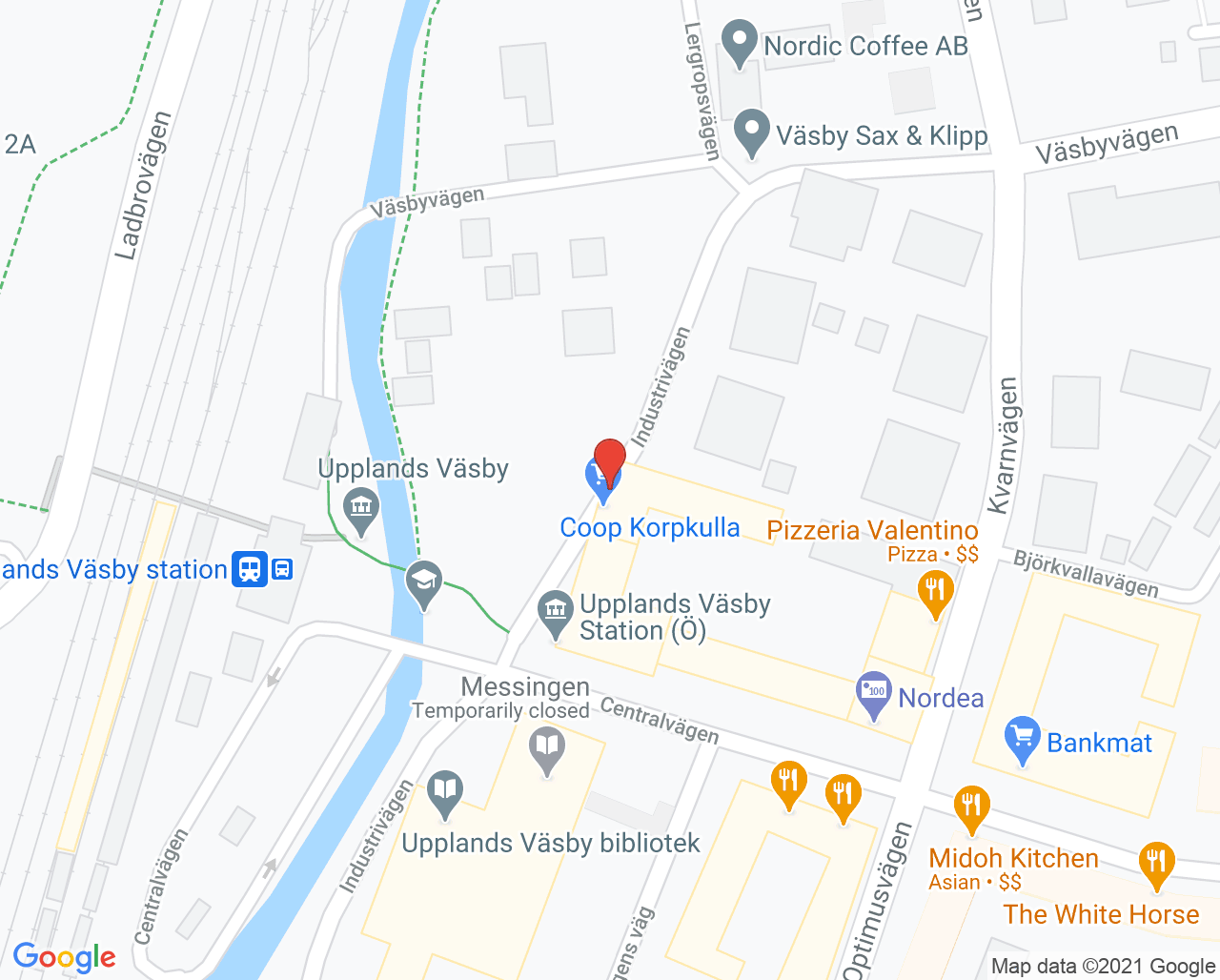 Karta till Väsbytandläkarna, Upplands Väsby