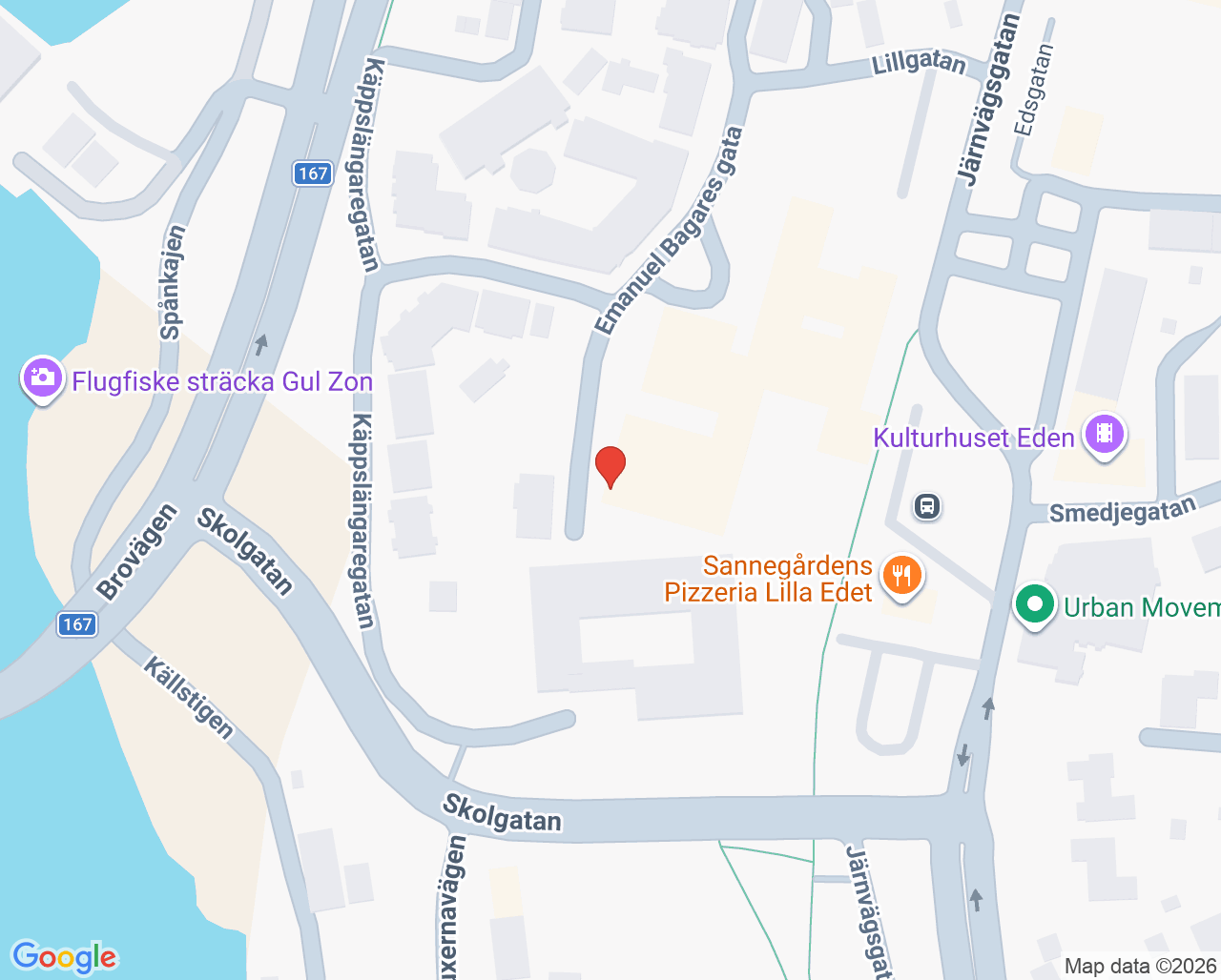 Karta till Lilla Edet barnmorskemottagning, Lilla Edet