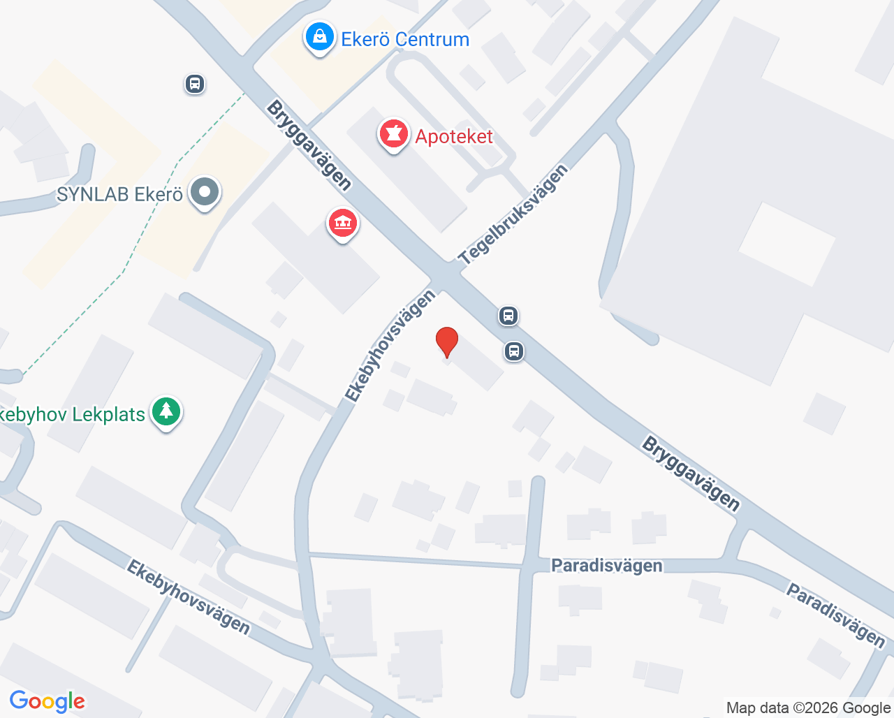 Karta till Profy-dent Tandvård, Ekerö