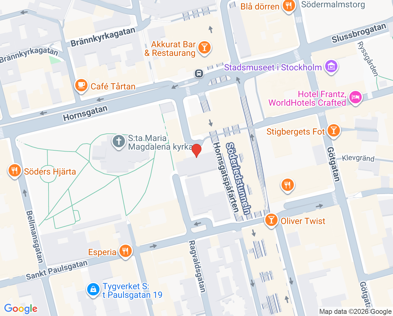 Karta till Psykiatri För Dig Södermalm - David Bakall