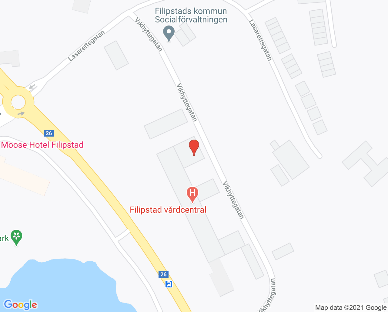 Karta till Barnavårdscentralen Filipstad