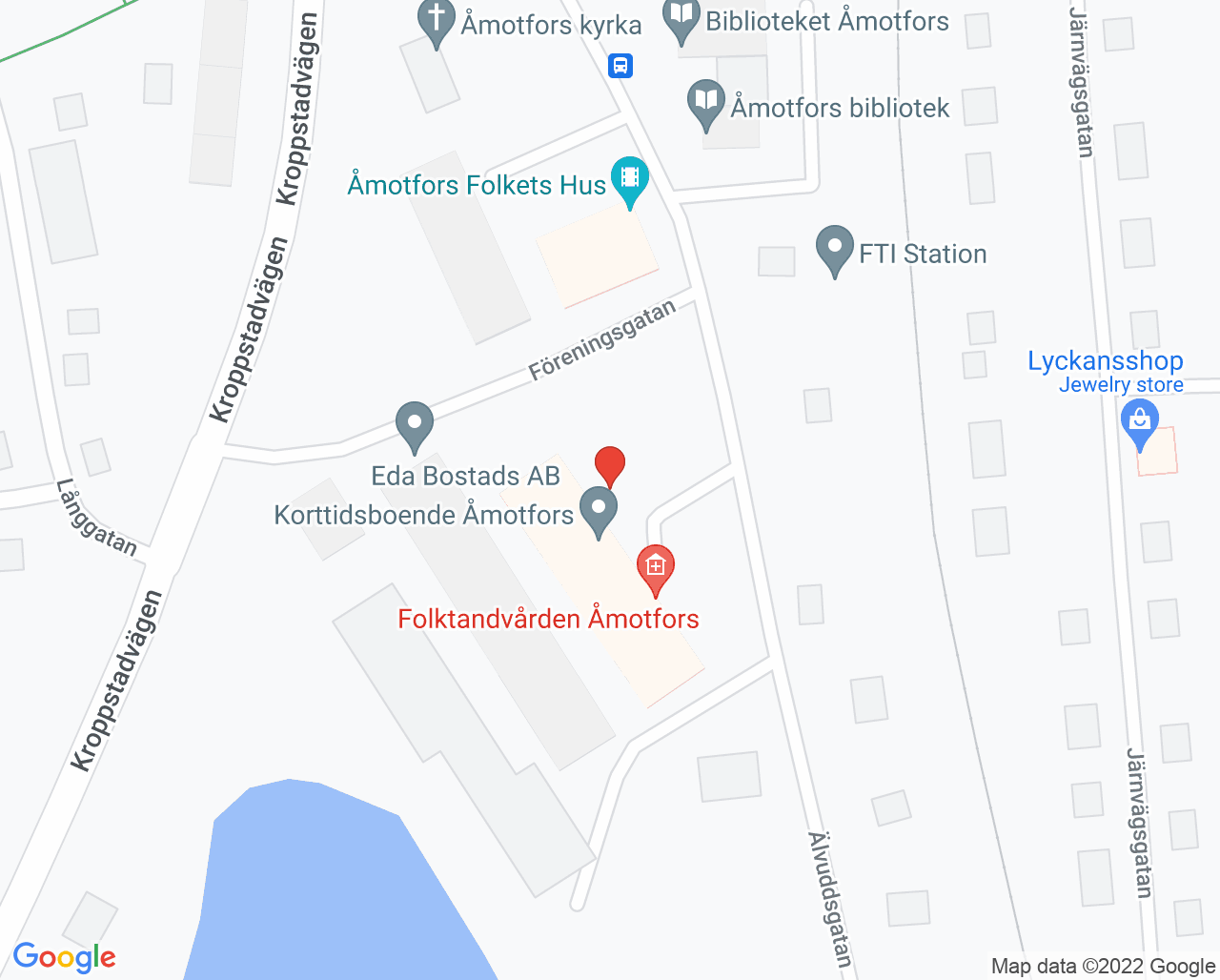 Karta till Folktandvården Åmotfors