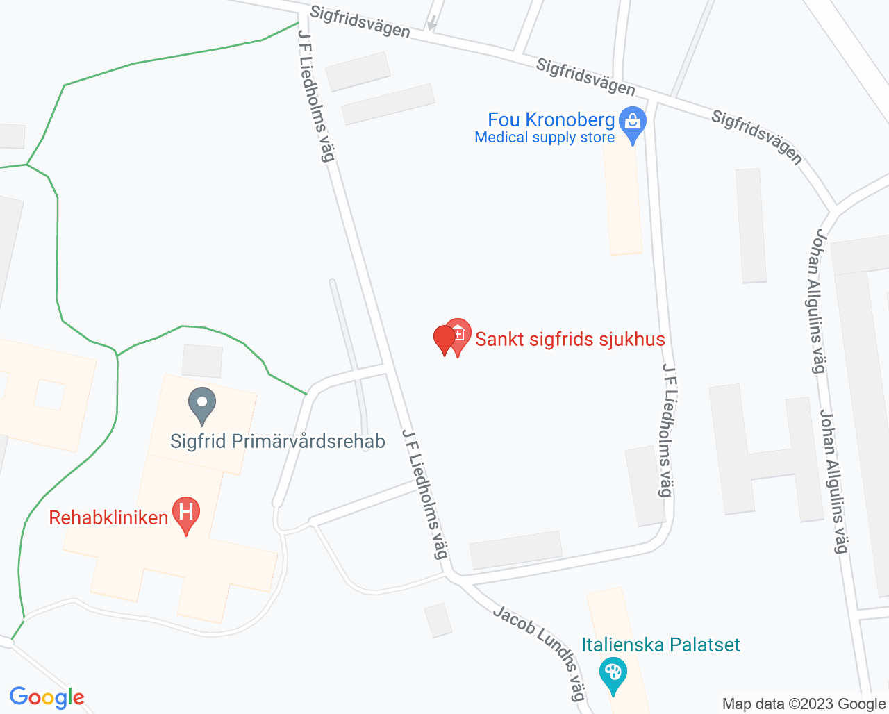 Karta till Psykosavdelningen, Växjö