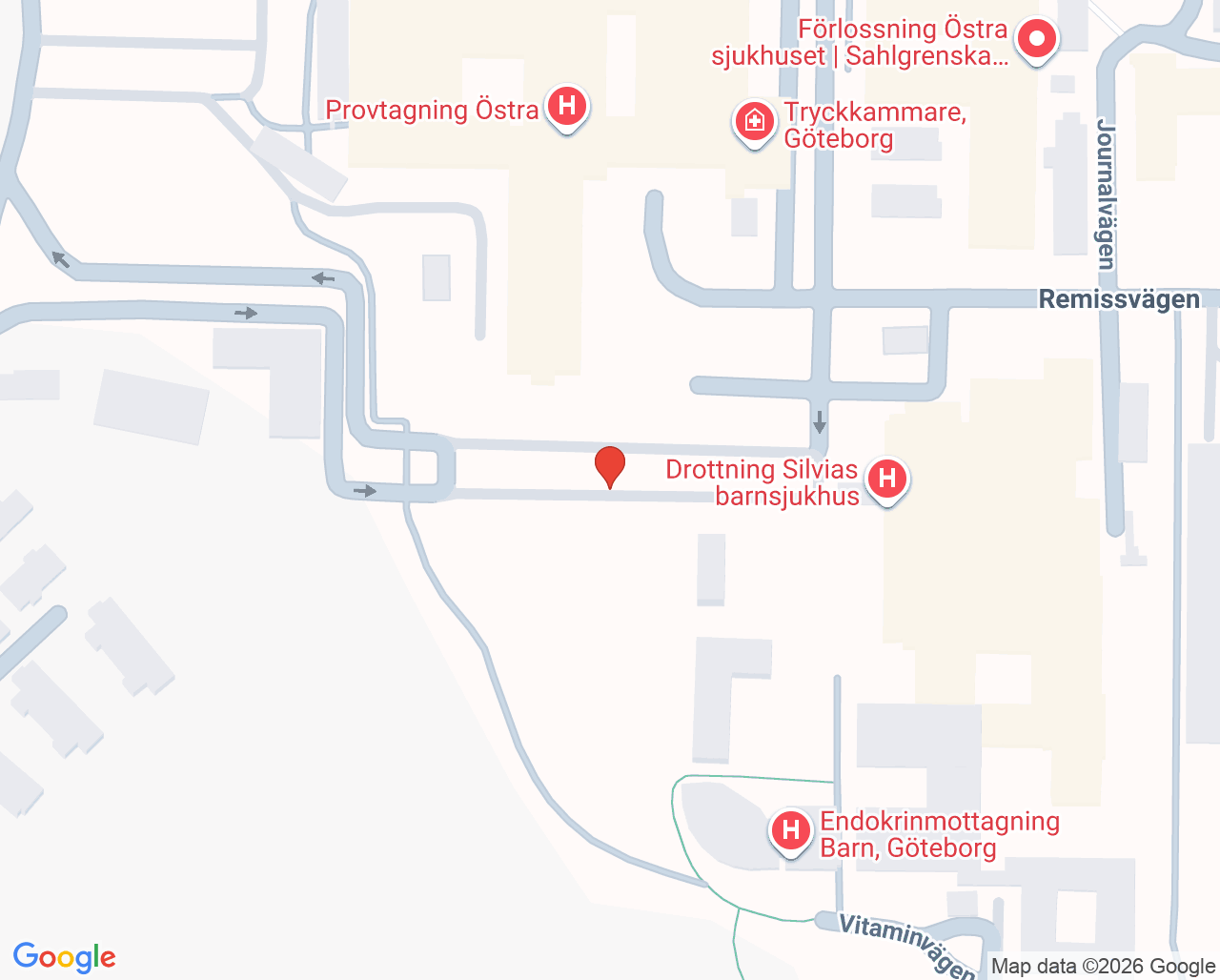 Karta till Lekterapi och bibliotek, Göteborg