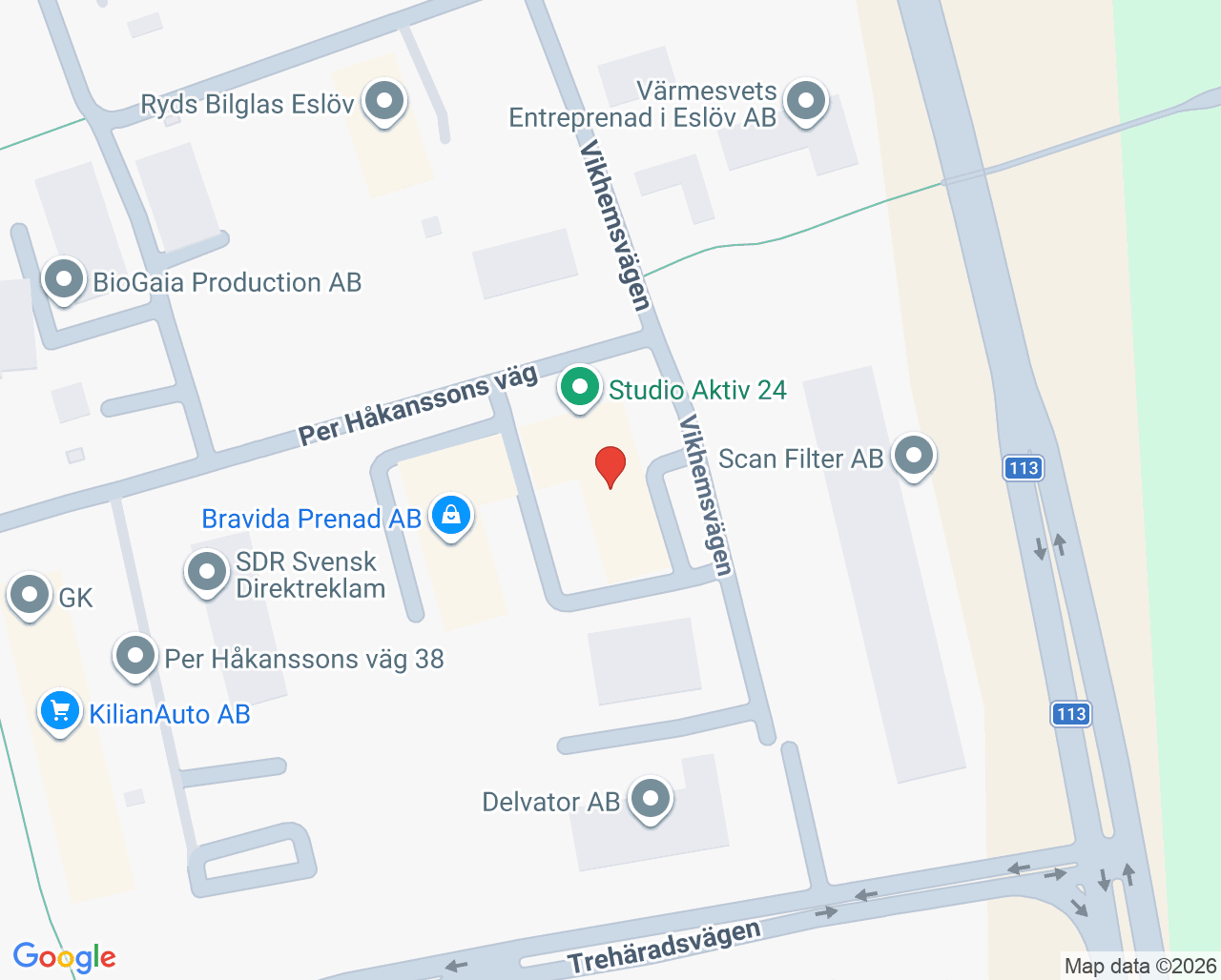 Karta till Dahlberg Petra, Eslöv