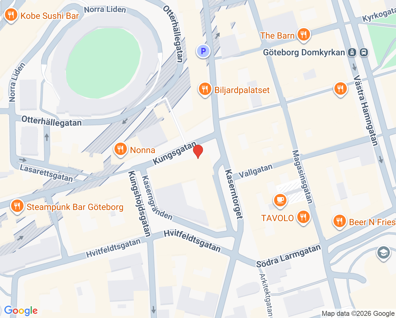Karta till Logopedimottagning Kungshöjd, Göteborg