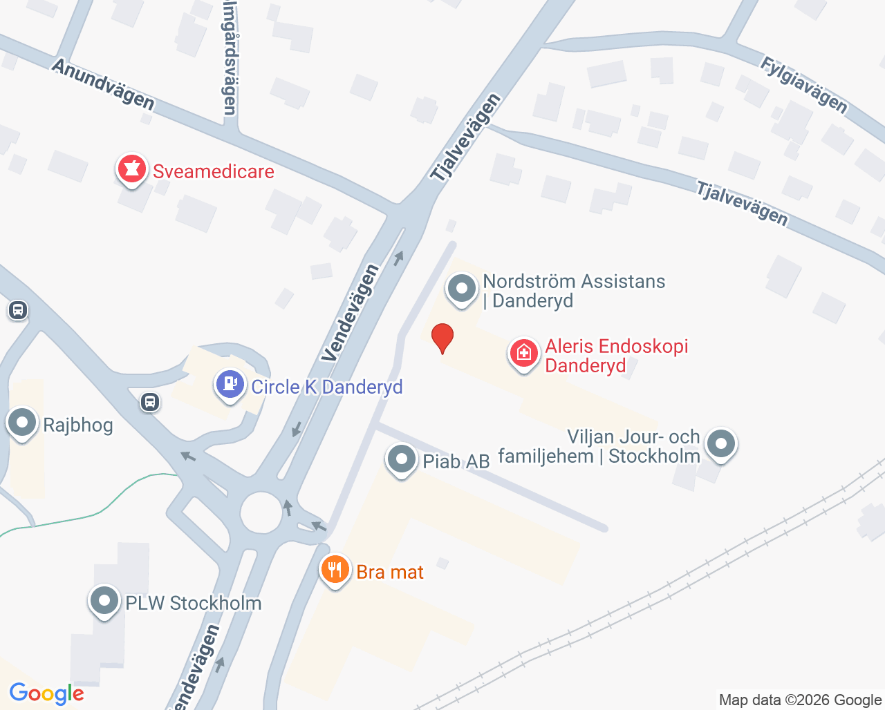 Karta till Djursholms Doktorn, Danderyd