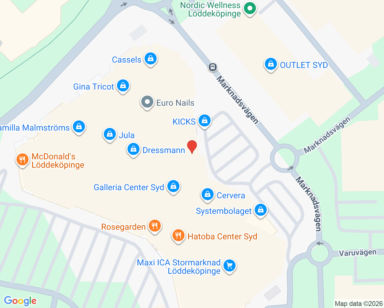 Karta till HMC Vårdcentral i Löddeköpinge