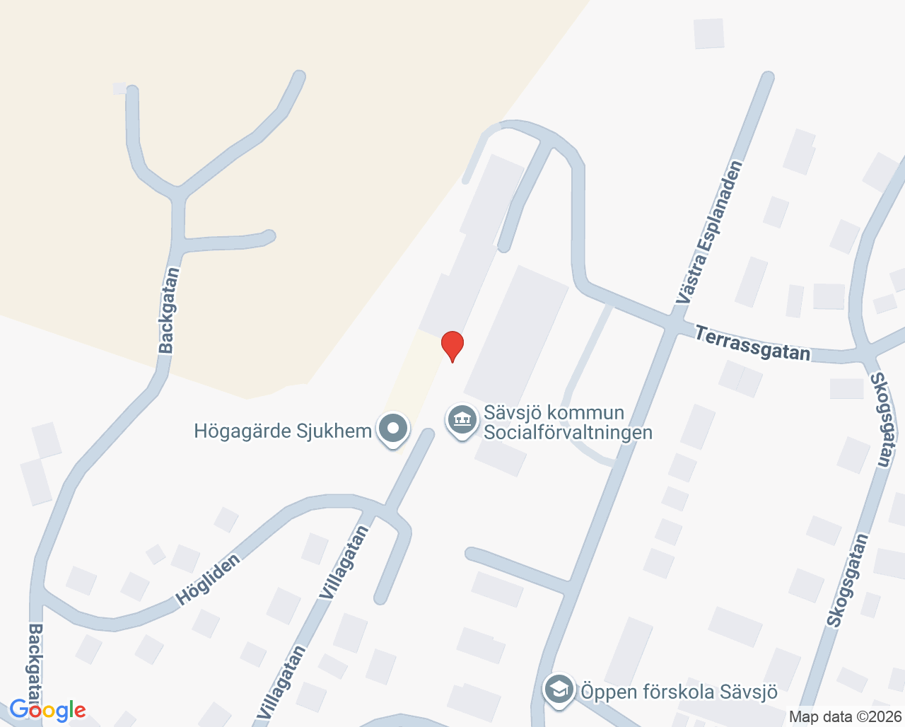 Karta till Bra Liv Sävsjö vårdcentral
