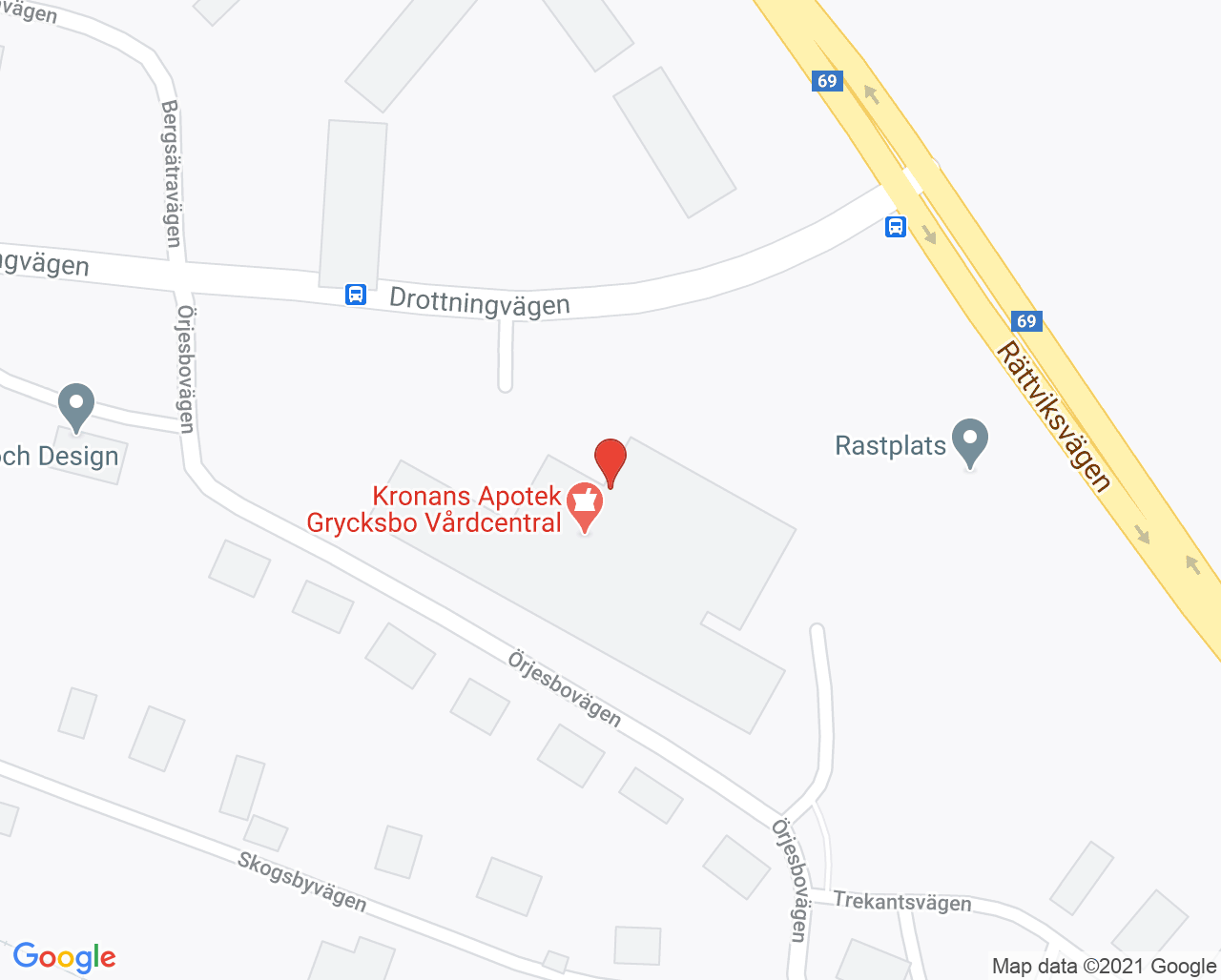 Karta till Mottagning Grycksbo