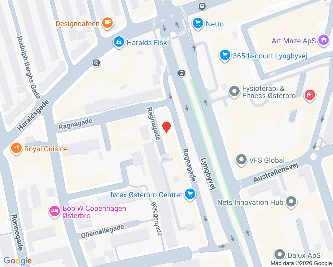 Karta till Althea Care - Specialistvård i Danmark
