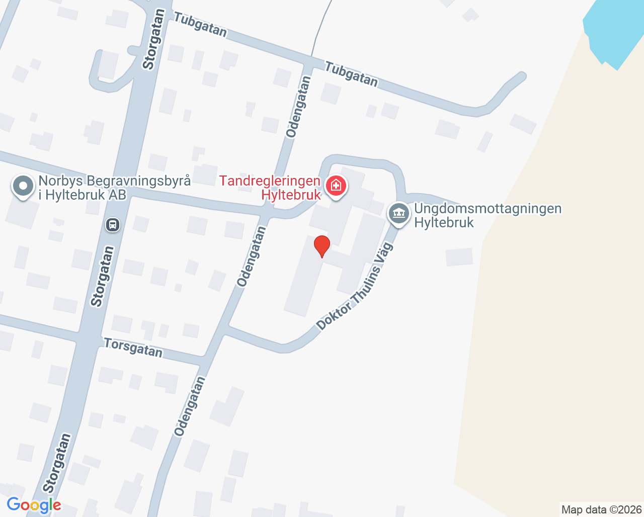 Karta till Barnavårdscentralen Hyltebruk