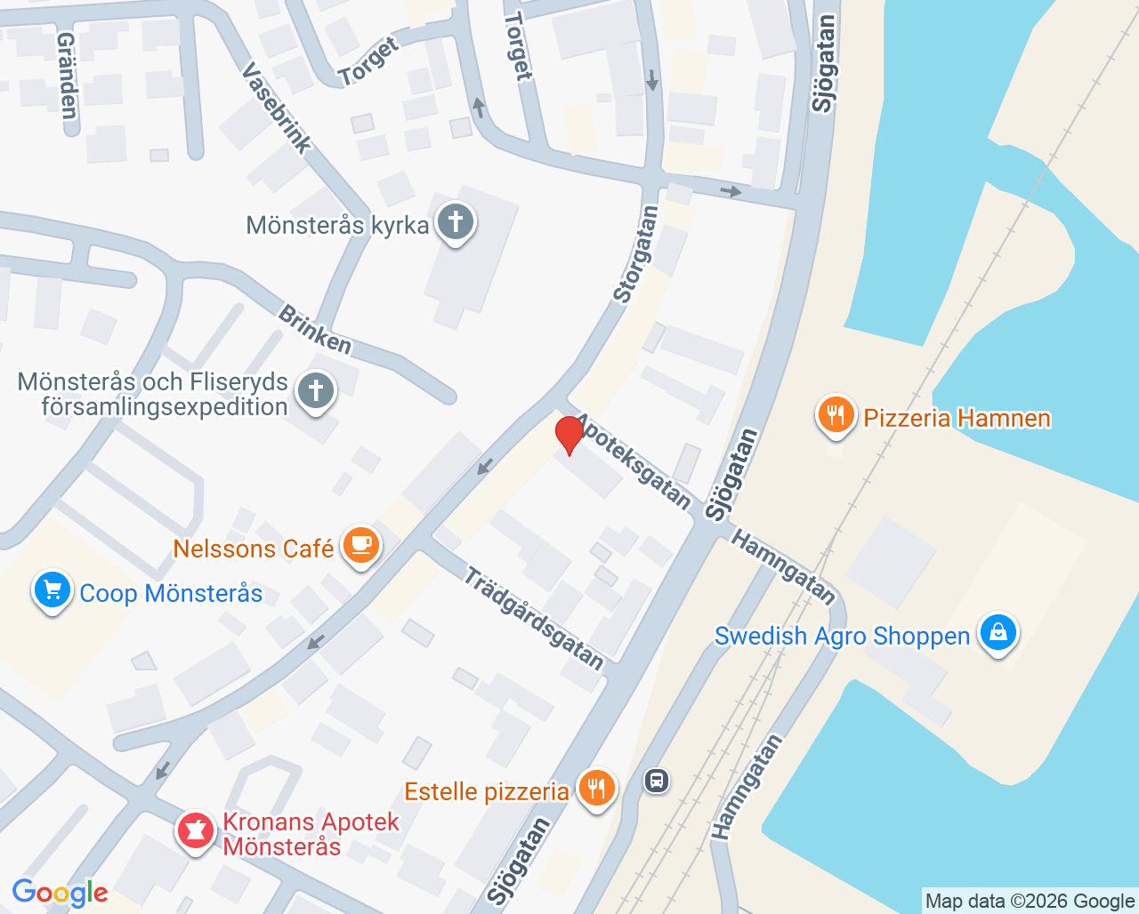 Karta till Synsam Mönsterås