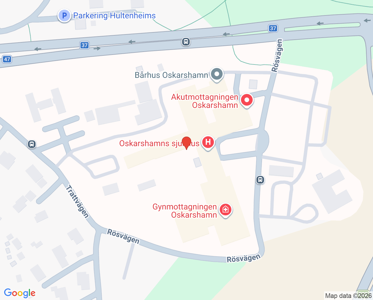 Karta till ForMotion Ortopedteknik Oskarshamn