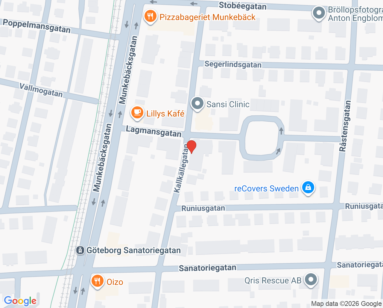 Karta till Tandläkare Axel Marne, Göteborg