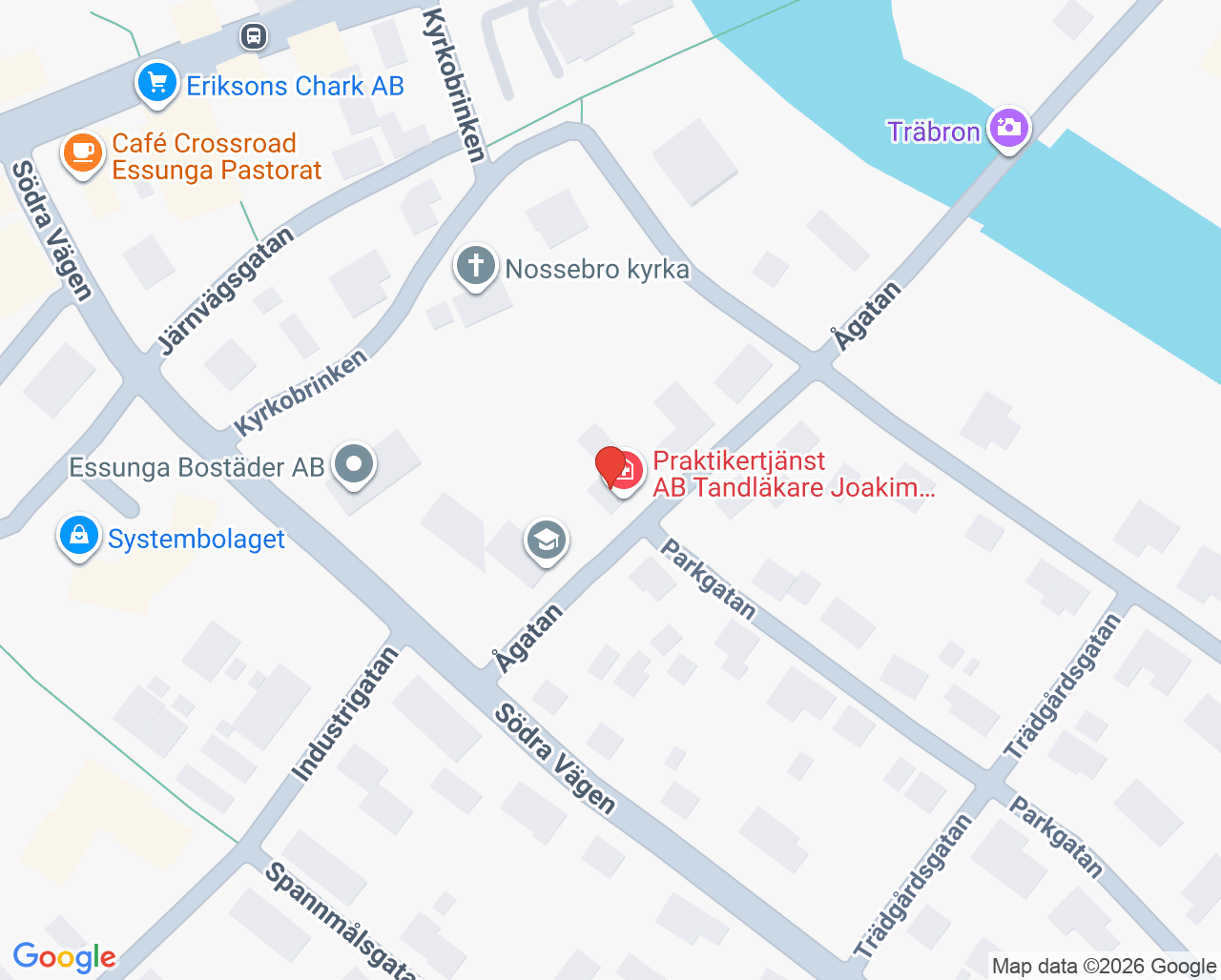 Karta till Tandläkare Joakim Andersson, Nossebro