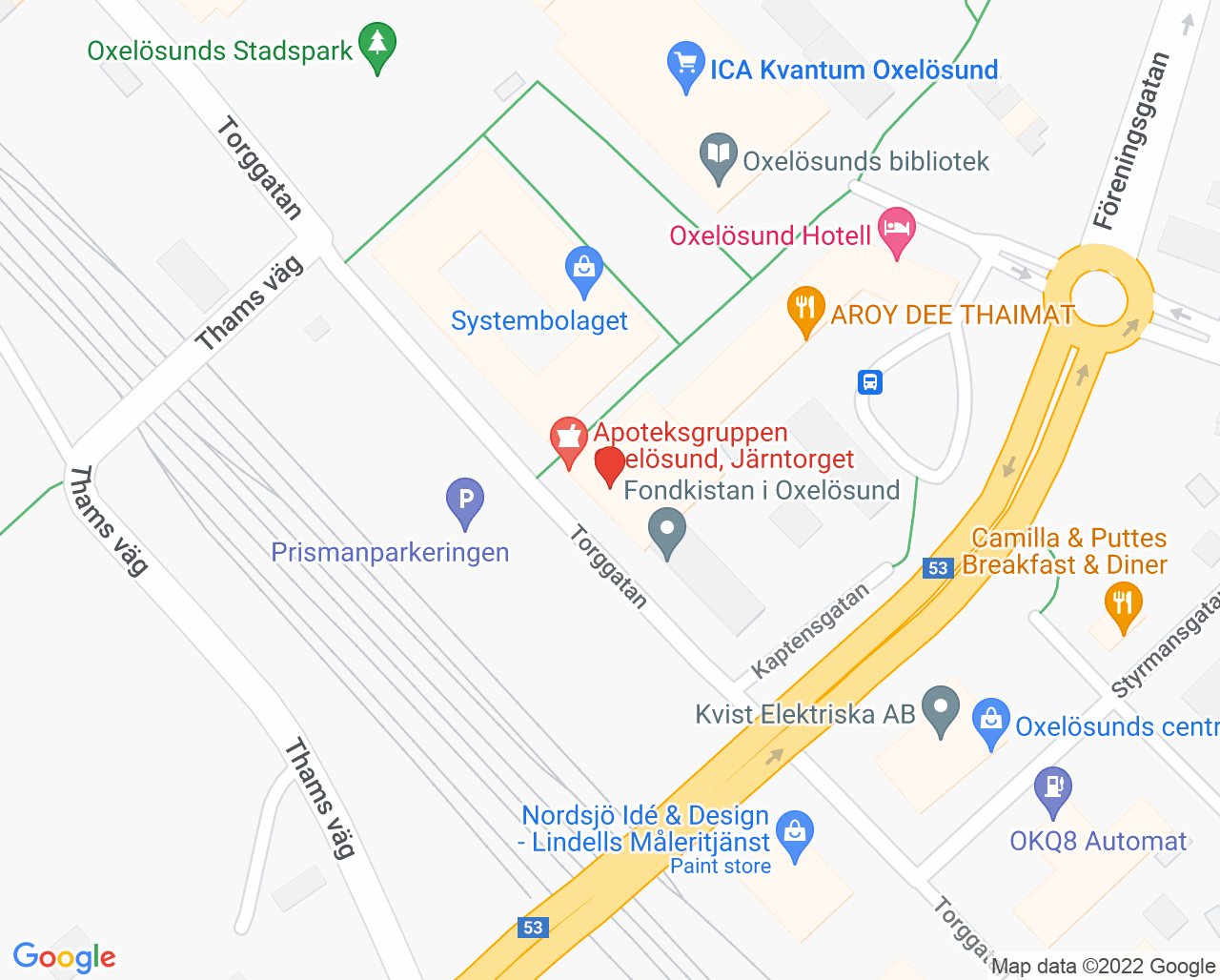 Karta till Torgtandvården, Oxelösund