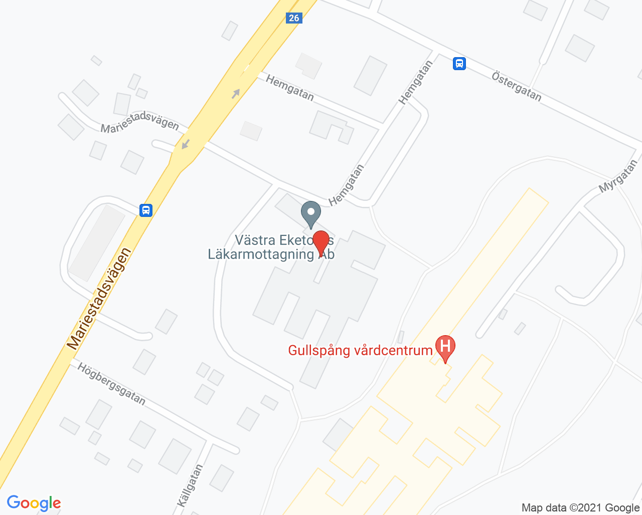 Karta till Folktandvården Gullspång, Gullspång