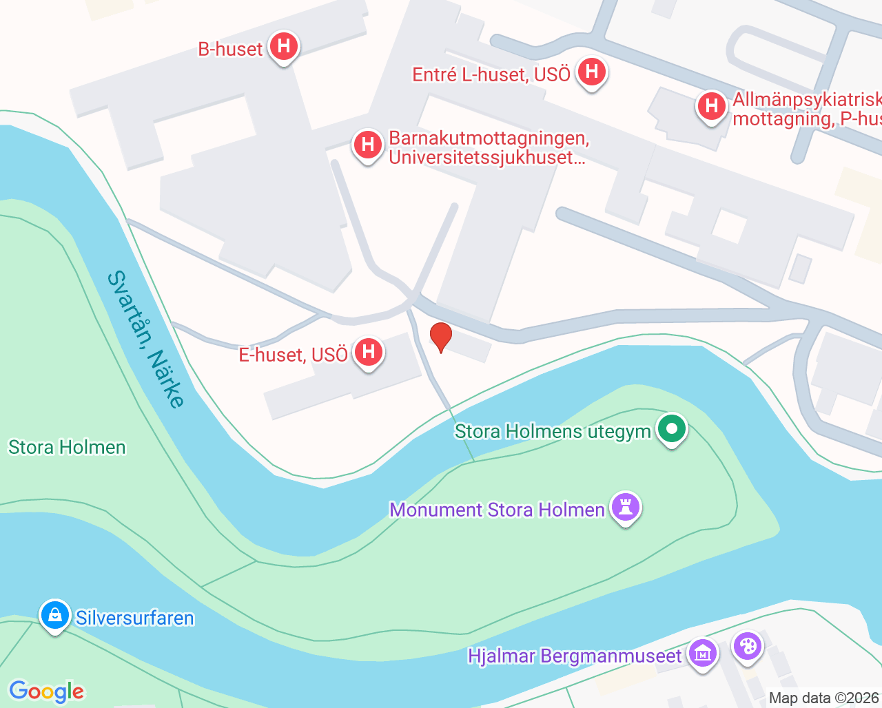 Karta till Barn- och ungdomspsykiatrins utredningsteam USÖ, Örebro