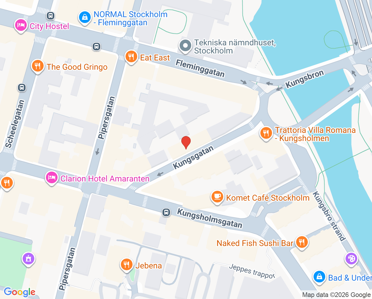 Karta till Kognitiva Teamet Kungsholmen