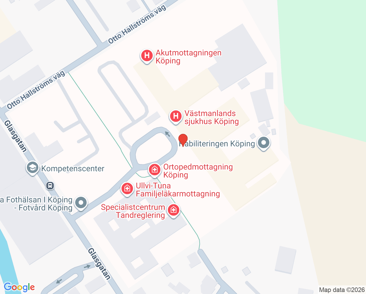 Karta till Barn- och ungdomshälsan Köping