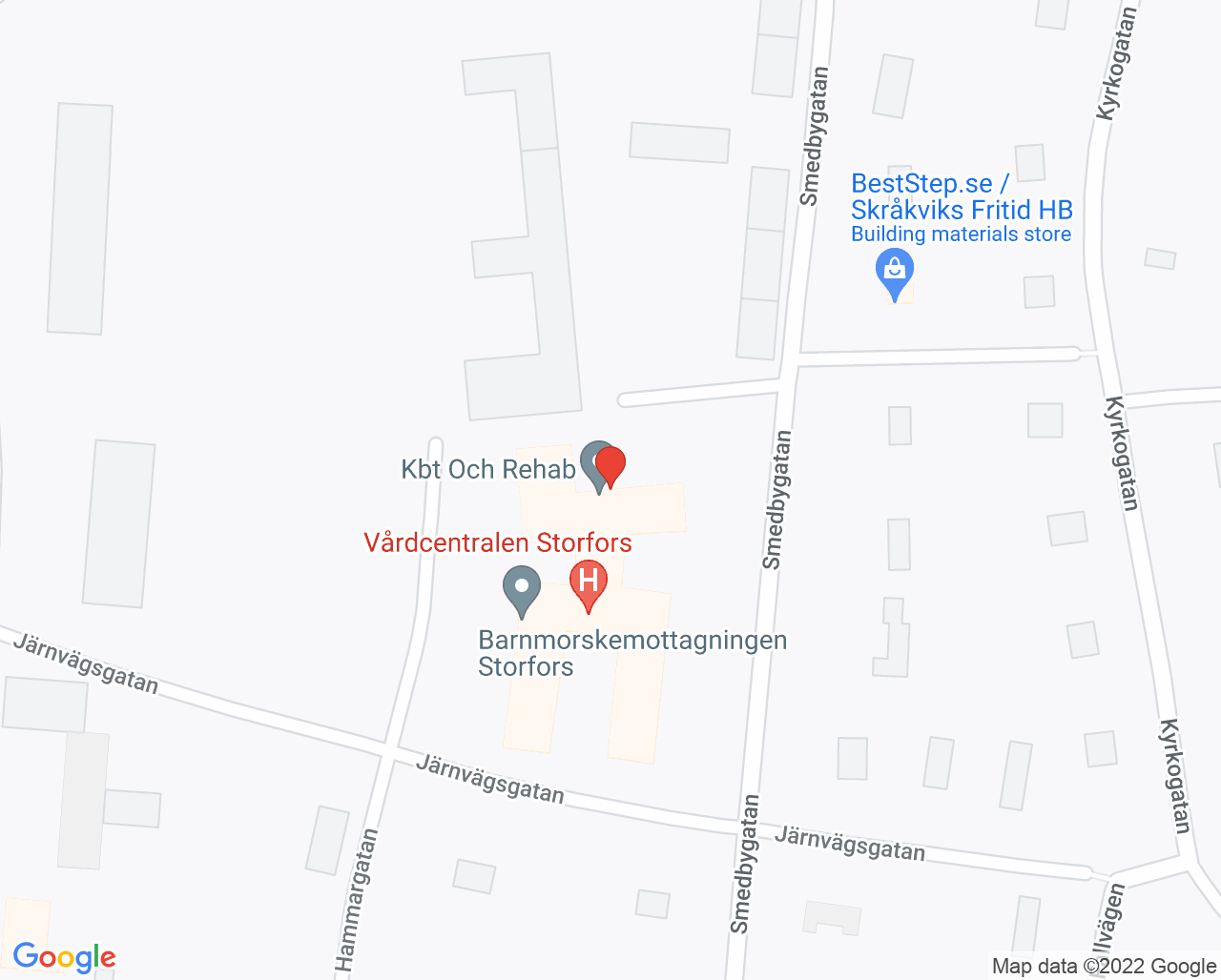 Karta till Folktandvården Storfors